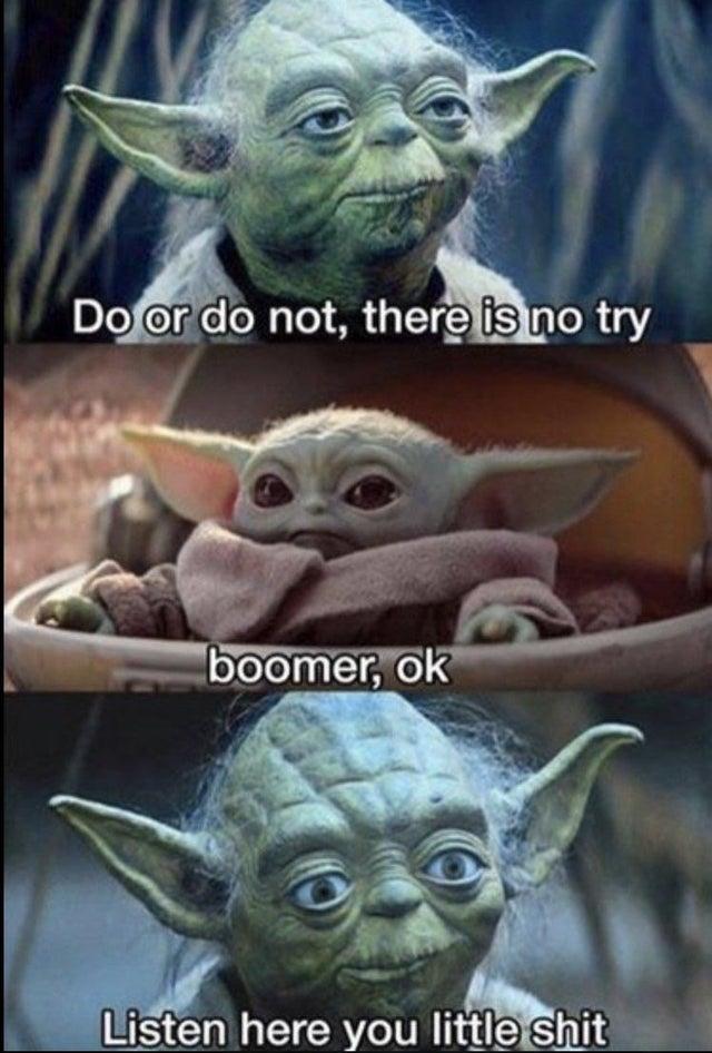 Baby Yoda Ok Boomer Meme