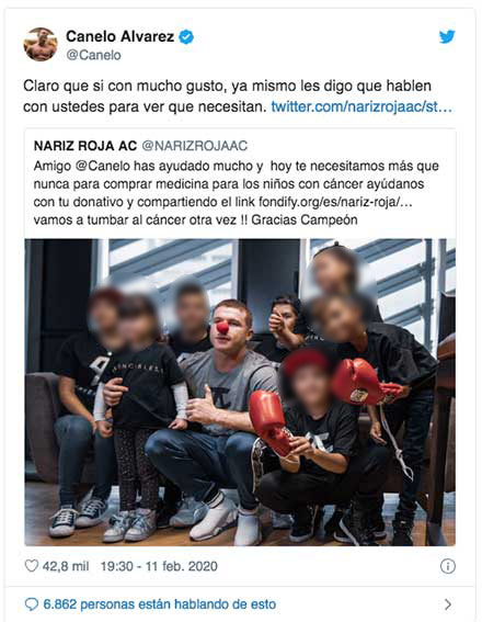 Canelo álvarez regaló medicinas a niños con cáncer