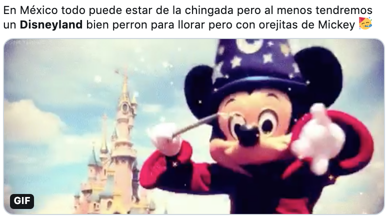 Disneyland Queretaro tweet screenshot