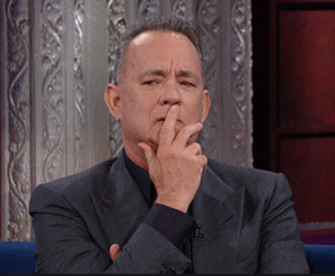 Tom Hanks Thinking