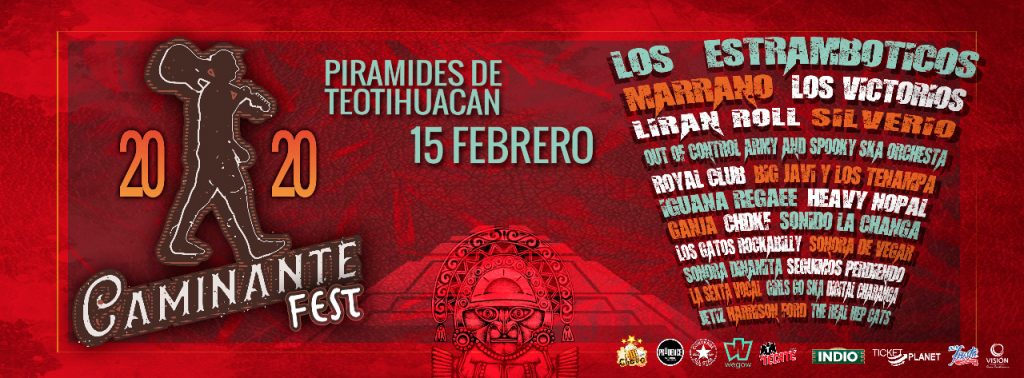 Cartel del concierto en Teotihuacán