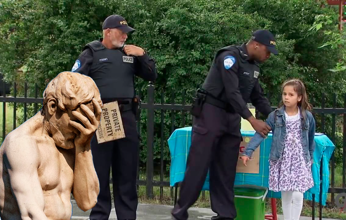 Niña limonada arresto