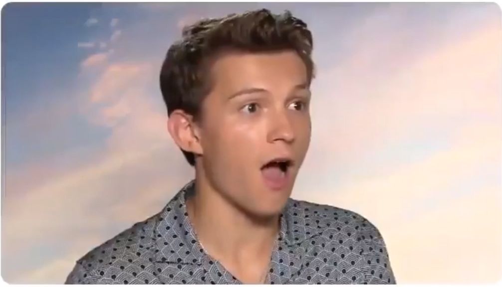 tom holland surprised