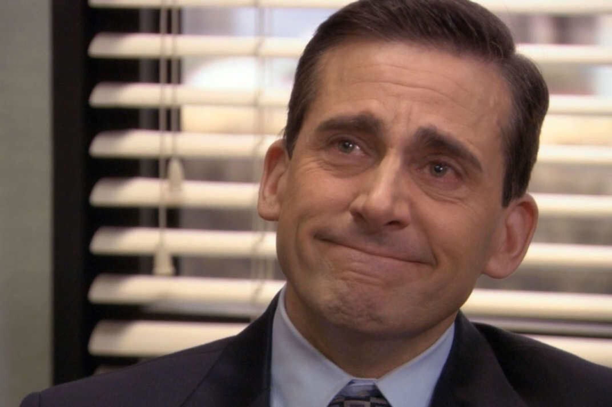 michael scott happy crying