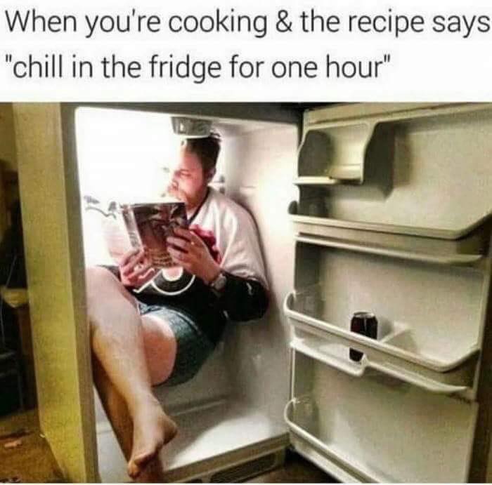 chill in the fridge meme