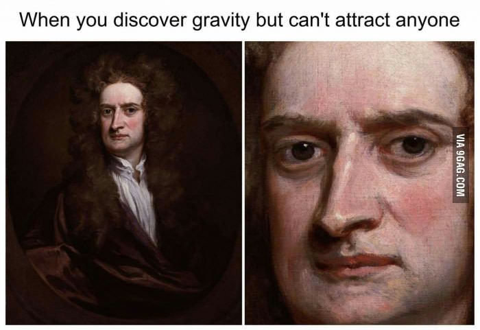 isaac newton meme