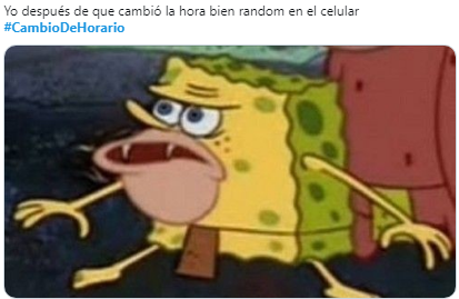 meme cambio de horario