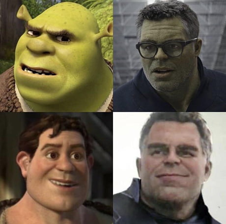 shrek multiverse hulk meme