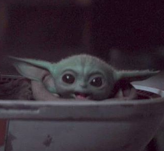 happy baby yoda