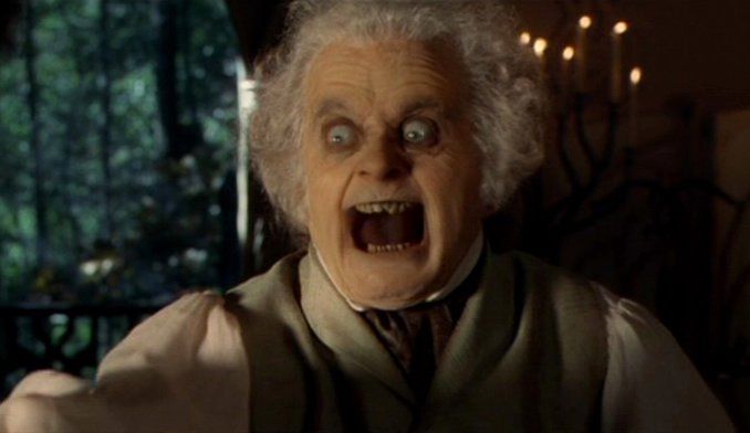 Bilbo angry lord of the rings sir ian holm 