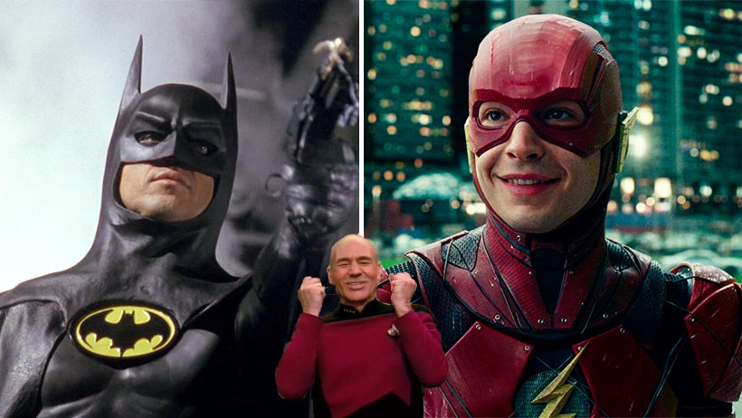 Cover Michael Keaton Batman Flash Ezra Miller