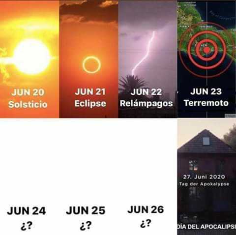 Meme junio apocalipsis catastrofes 2020