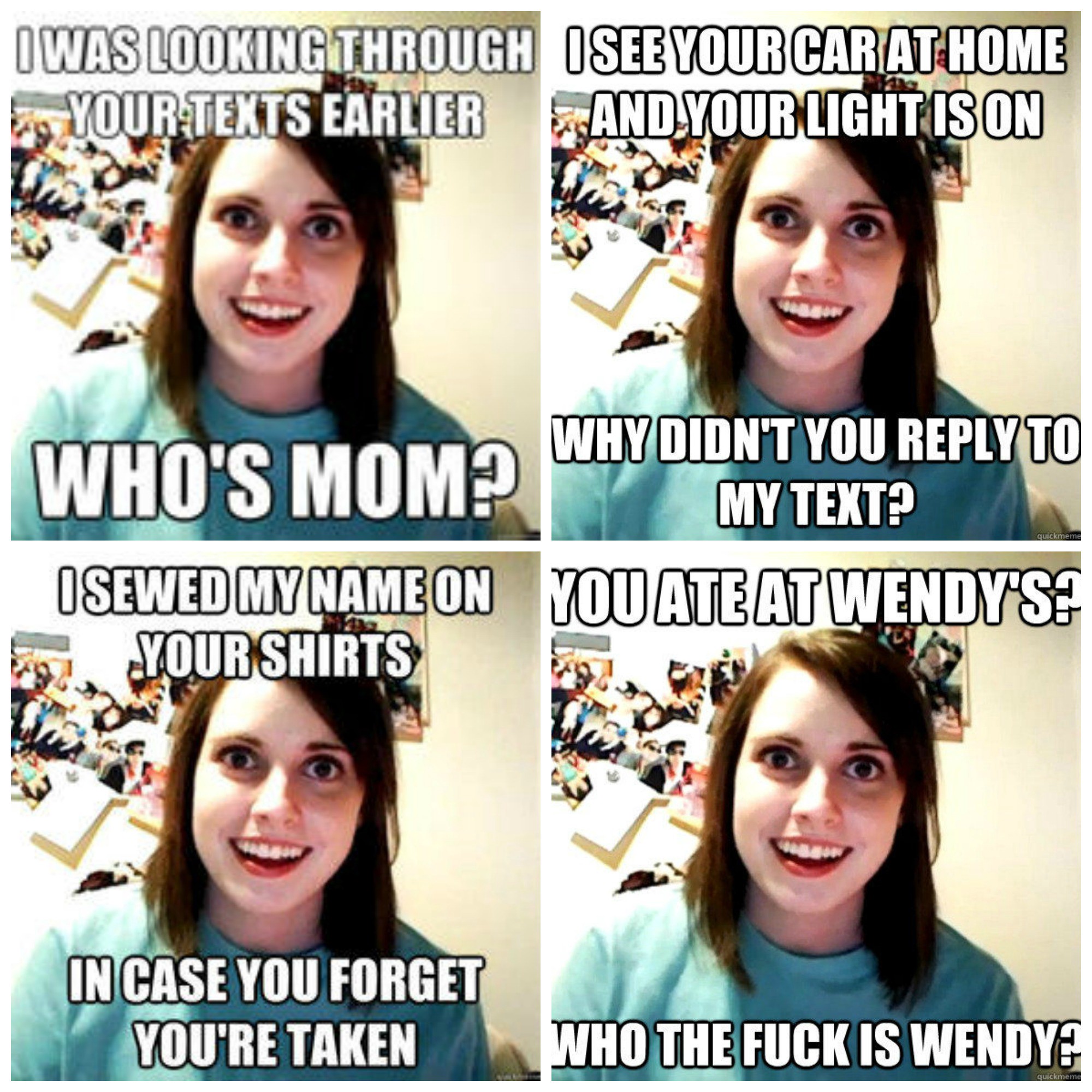 overly attached girlfriend meme