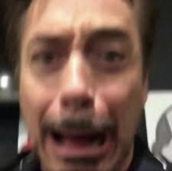 Robert Downey Jr Scared meme