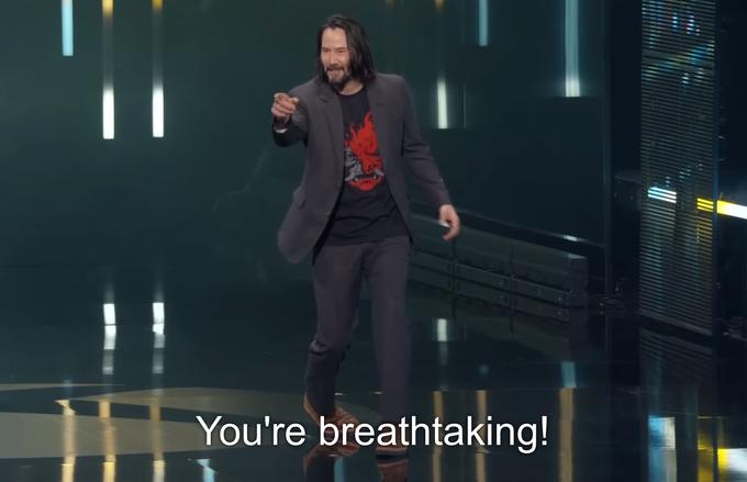 You're Breathtaking meme Keanu Reeves