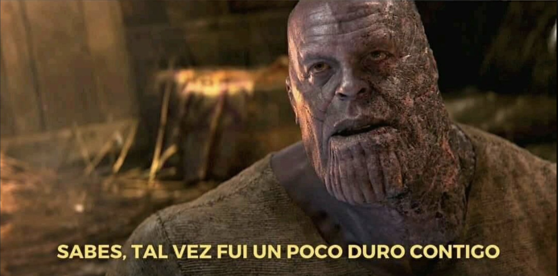 thanos tal vez fui un poco duro contigo