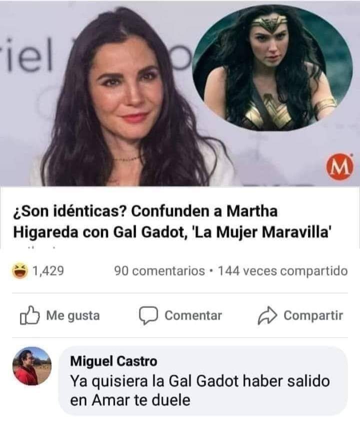 martha higareda gal gadot meme