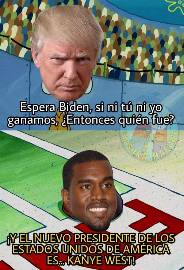 trump bob esponja kanye