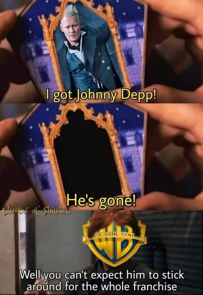 johnny depp grindelwald meme Amber heard