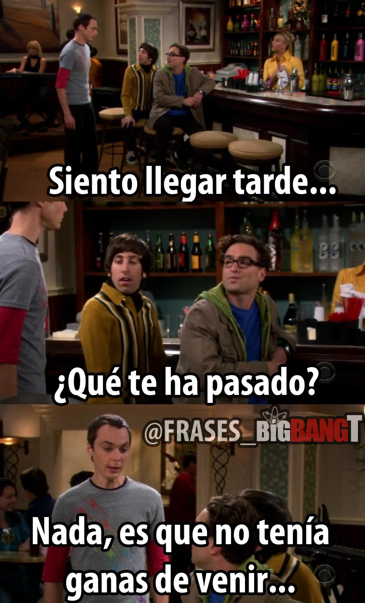 sheldon cooper no tenía ganas de venir fiesta meme