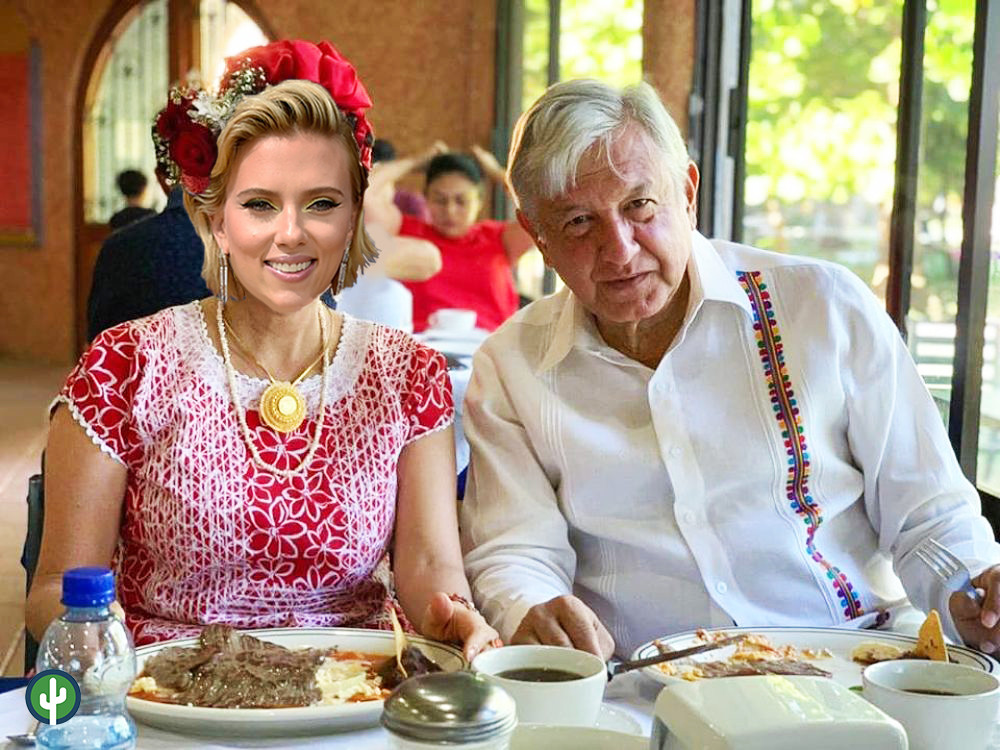 AMLO Scarlett Johansson CDMX