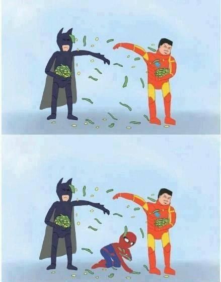 iron man batman spider man meme